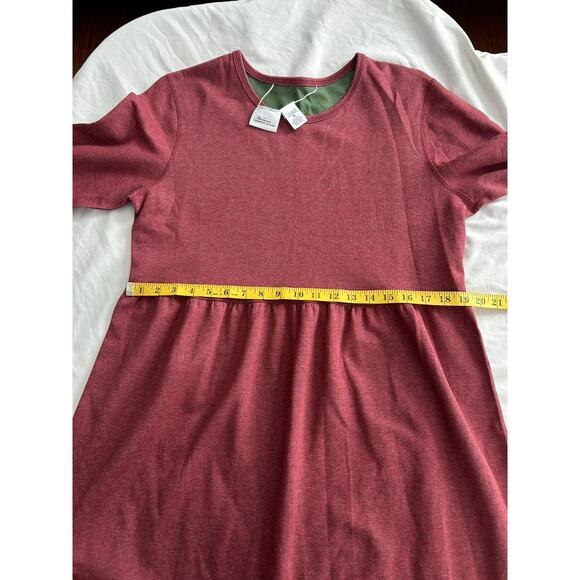 Vermont Country Store Reversible Peasant Dress Womens Size Medium Red Green - Picture 6 of 8